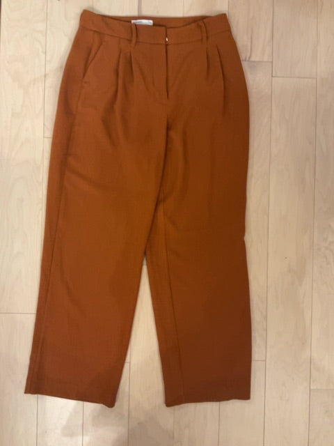 BURNT ORANGE NINE WEST WIDE LEG PANTS BURNT ORANGE 10