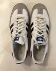 {{ClientCode}} WHT/BLK ADIDAS SAMBA SNEAKERS, 10.5