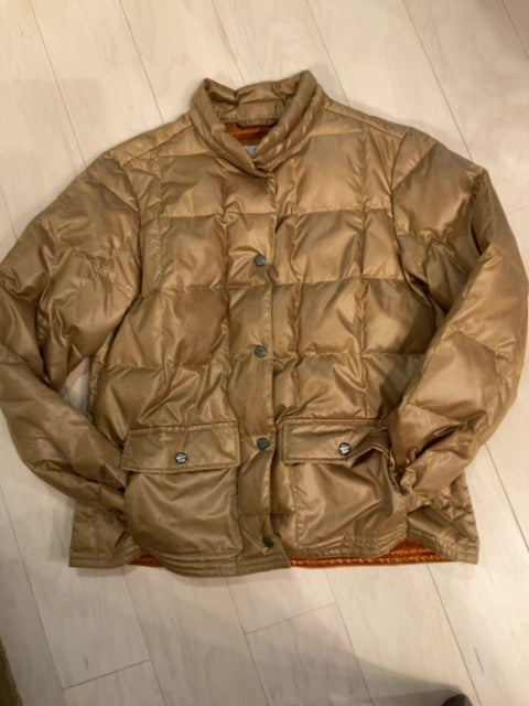 {{ClientCode}} CARAMEL EDDIE BAUER DOWN LIGHTEST THING ON EARTH JACKET, L