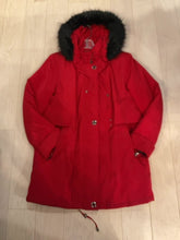 Load image into Gallery viewer, {{ClientCode}} red FLEET STREET LTD HOODED COAT, S
