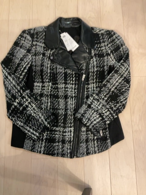 {{ClientCode}} BLK/WHT CHICOS TWEED MOTO JACKET, 3