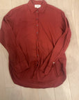 {{ClientCode}} CRIMSON RED XIRENA BUTTON DOWN LONG SLEEVE, XS