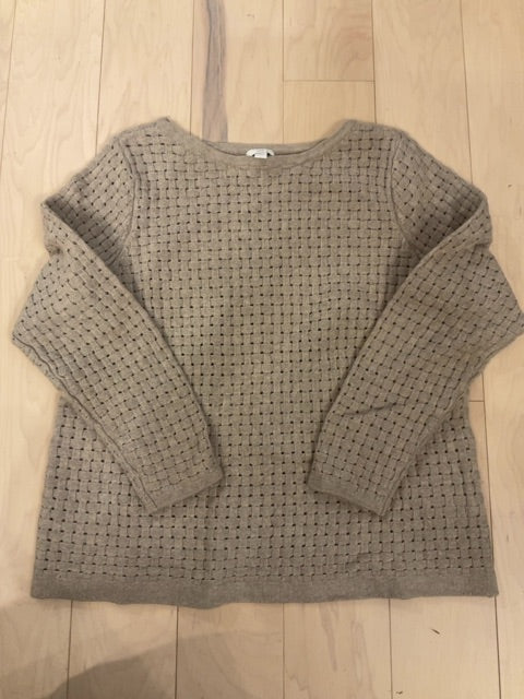 GREY J JILL BASKET WEAVE SWEATER L
