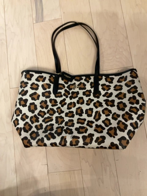 LEOPARD COACH TOTE PURSE