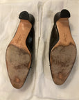 {{ClientCode}} BROWN FERRAGAMO MULES, 7