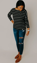 Load image into Gallery viewer, Jet Stripe Boxy Sweater
