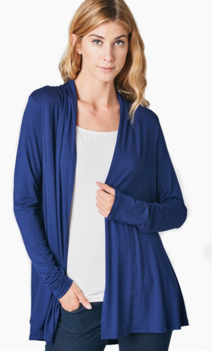 Bamboo Jersey Knit Cardigan