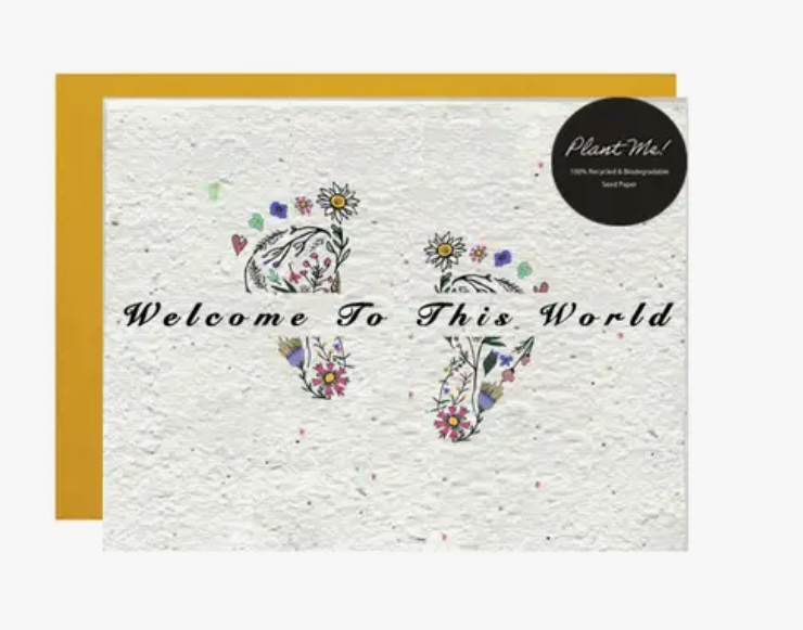 Welcome to the World - Baby Shower Plantable Card